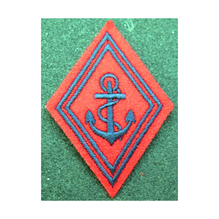 LOSANGE DE BRAS MODÈLE 45 : Ecusson de l'artillerie de Marine modèle troupe