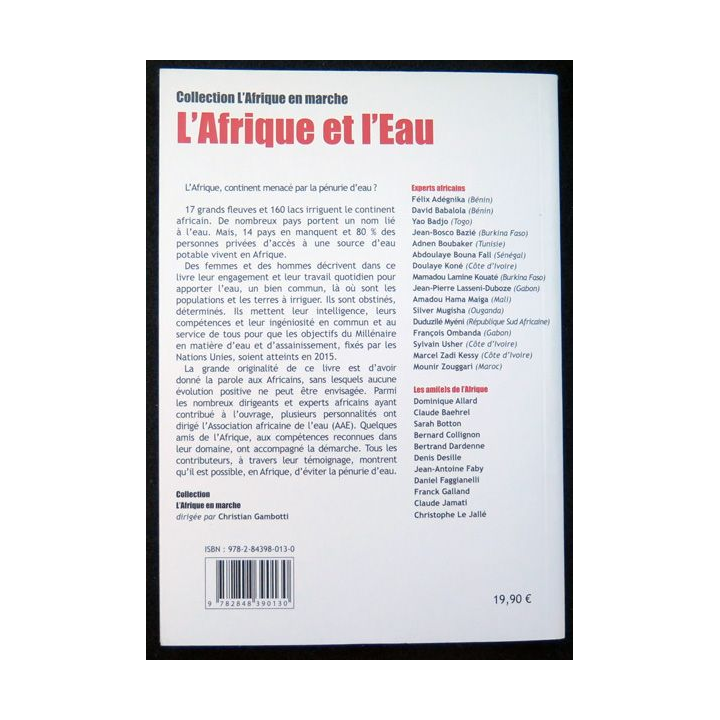 L'Afrique et l'eau sous la direction de claude Jamati Ed. Alpharès