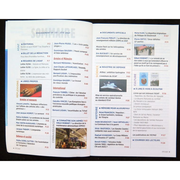 ASAF N°13 bulletin ENGAGEMENT association soutien à l'armée française