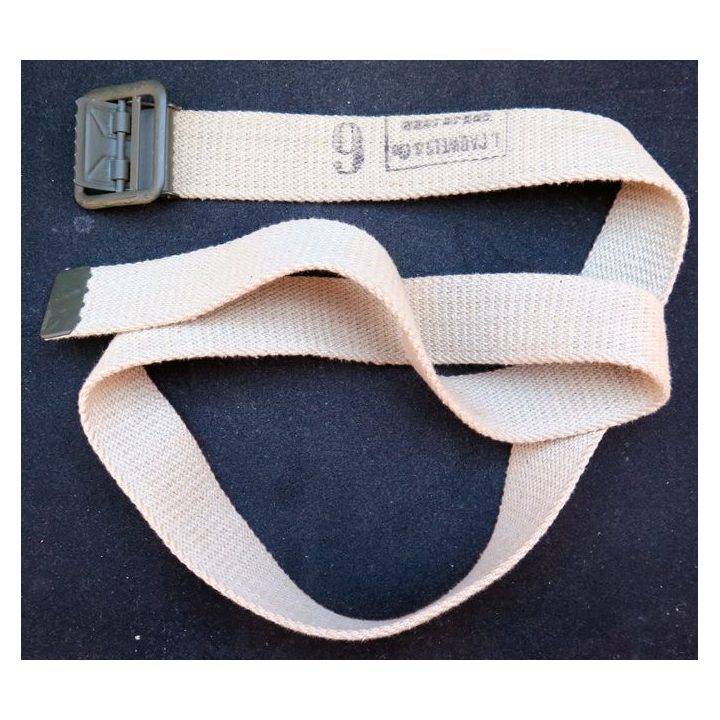 ceinture de pantalon kaki clair boucle laiton vert armé