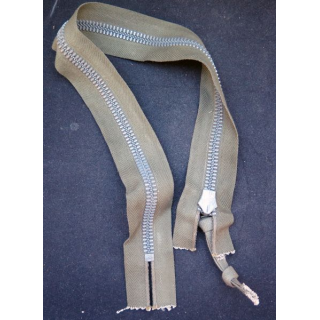 fermeture éclair grosses mailles vert armé longueur 50 cm