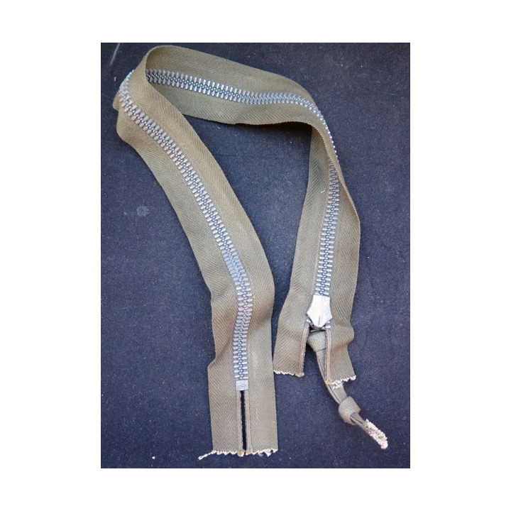 fermeture éclair grosses mailles vert armé longueur 50 cm