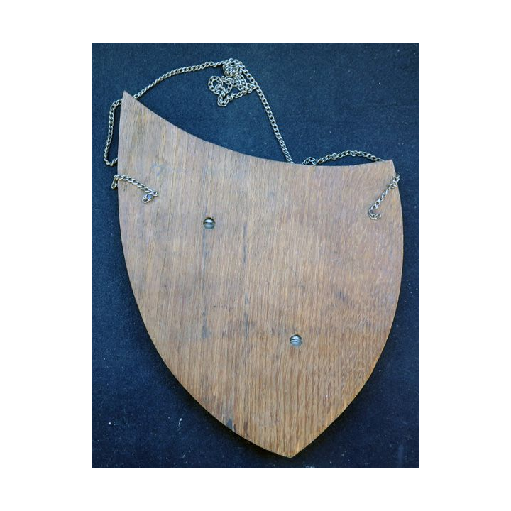 2° BCP : plaque en bois avec insigne bronze 2° bataillon de chasseurs