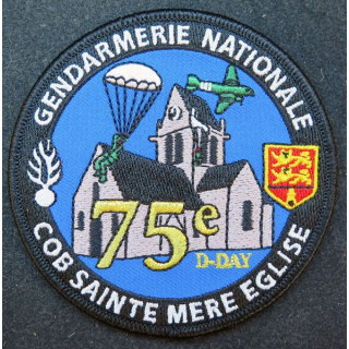 Insigne tissu 75° anniversaire D-Day COB Sainte Mère l'église