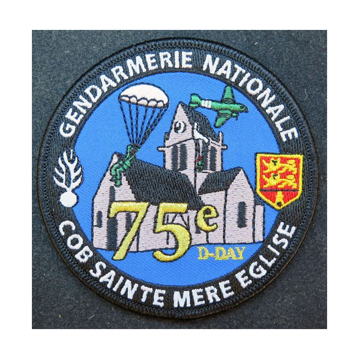 Insigne tissu 75° anniversaire D-Day COB Sainte Mère l'église