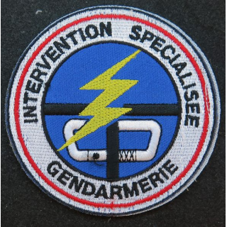 Insigne Gendarmerie nationale intervention spécialisée fond blanc