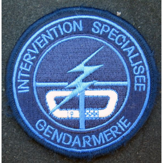 Insigne Gendarmerie nationale intervention spécialisée fond bleu