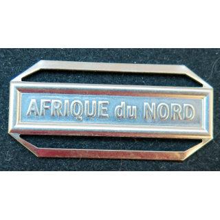 Barrette " AFRIQUE DU NORD " en métal argenté
