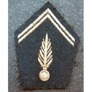 insigne tissu de col  modèle Gendarmerie mobile fils dorés métalliques