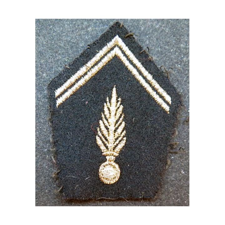 insigne tissu de col  modèle Gendarmerie mobile fils dorés métalliques