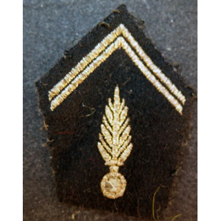 insigne tissu de col  modèle Gendarmerie mobile fils dorés métalliques