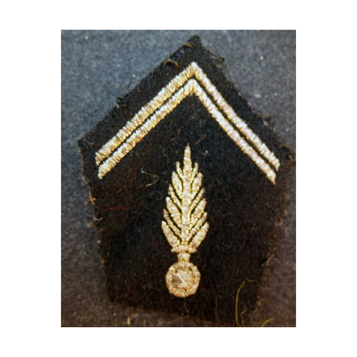 insigne tissu de col  modèle Gendarmerie mobile fils dorés métalliques
