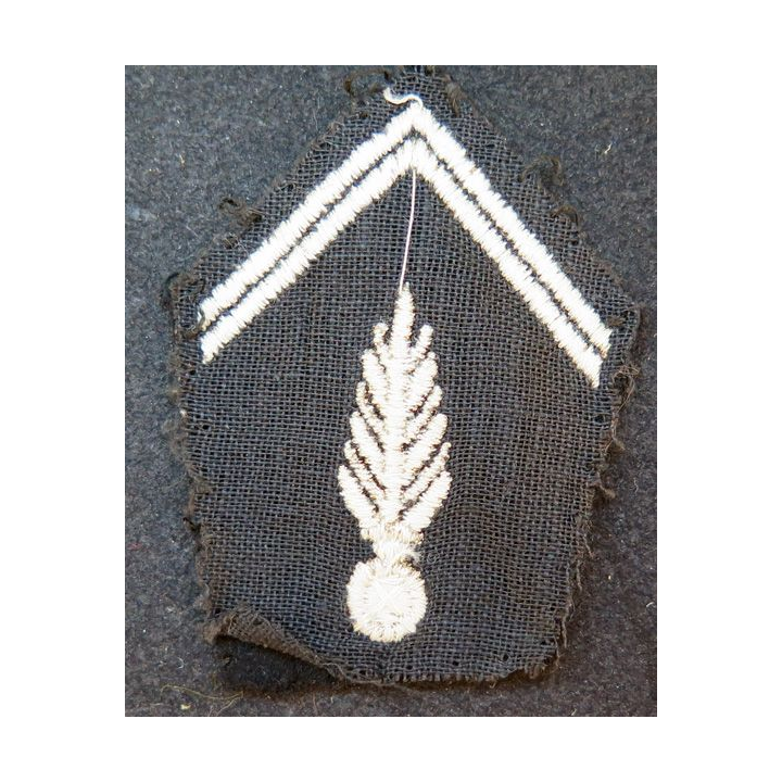 insigne tissu de col  modèle Gendarmerie mobile fils dorés métalliques