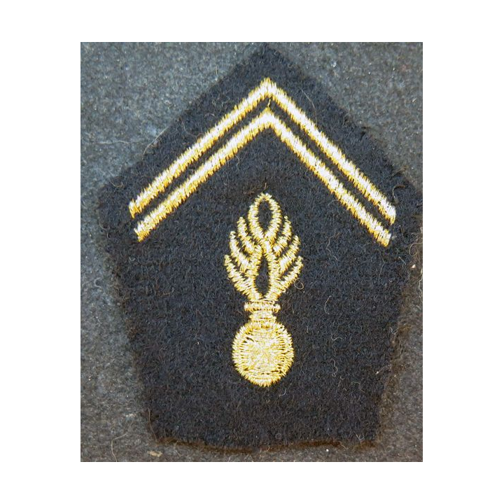 insigne tissu de col  modèle Gendarmerie mobile fils dorés métalliques