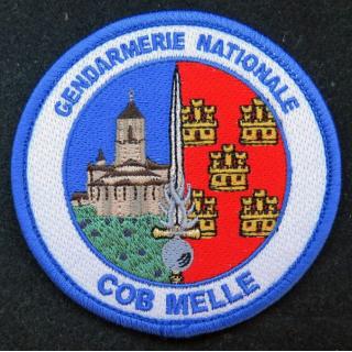 Insigne tissu  Gendarmerie nationale COB MELLE sur scratch