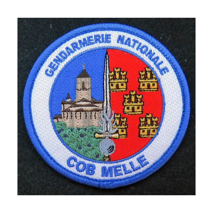 Insigne tissu  Gendarmerie nationale COB MELLE sur scratch
