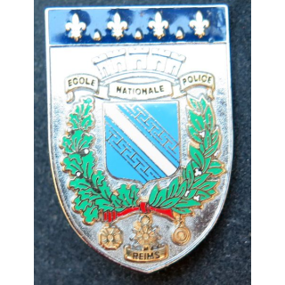 POLICE : insigne métallique de l'école nationale de police de Reims