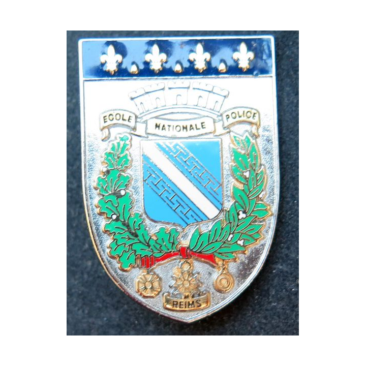 POLICE : insigne métallique de l'école nationale de police de Reims