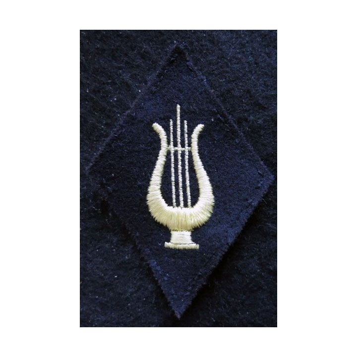 LOSANGE DE BRAS MODÈLE 45 : Ecusson modèle pour musicien fil de laine jonquille