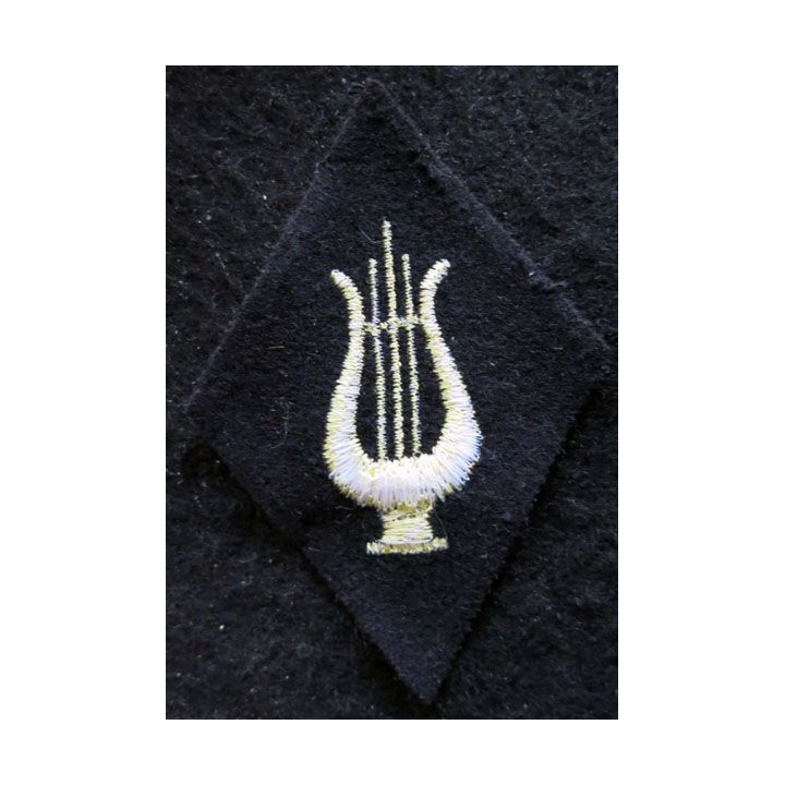 LOSANGE DE BRAS MODÈLE 45 : Ecusson modèle pour musicien fil de laine jonquille