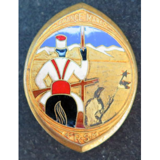 4° régiment de spahis marocains France Maroc cheval noir ombre gravée