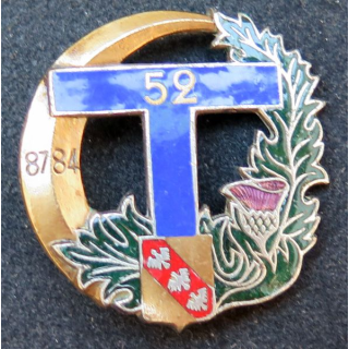 52° BT : 52° Bataillon des transmissions fabrication Arthus Bertrand G. 1191 émail