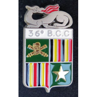 36° BCC : insigne métallique du 36° bataillon de chars de combat fabrication IMC