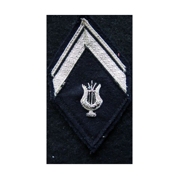 LOSANGE DE BRAS MODÈLE 45 : Ecusson modèle sergent engagé musique d'arme (chasseurs) tenue défilé cannetille