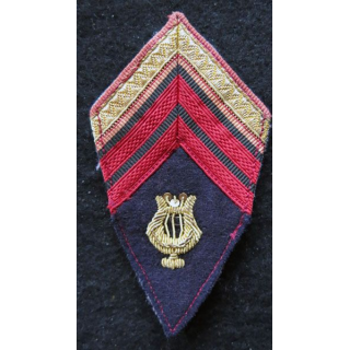 LOSANGE DE BRAS MODÈLE 45 : modèle précoce caporal chef musique de la coloniale période Indochine 1950-1954 cannetille