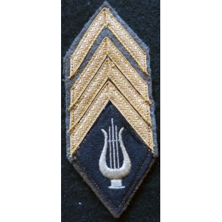LOSANGE DE BRAS MODÈLE 45 : Ecusson modèle sergent major musique d'arme tenue défilé période AFN