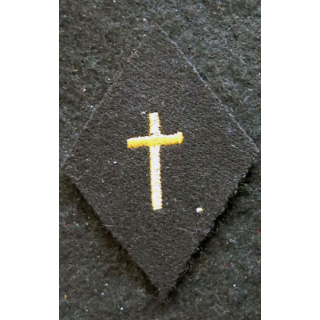 LOSANGE DE BRAS MODÈLE 45 : aumônier catholique titulaire fil or (laminette)