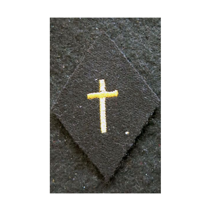 LOSANGE DE BRAS MODÈLE 45 : aumônier catholique titulaire fil or (laminette)