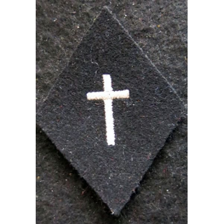 LOSANGE DE BRAS MODÈLE 45 : aumônier catholique adjoint fil argent (laminette)