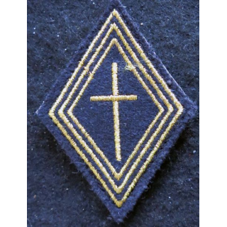 LOSANGE DE BRAS MODÈLE 45 : aumônier catholique Légion étrangère fil or (laminette)