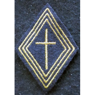 LOSANGE DE BRAS MODÈLE 45 : aumônier catholique Légion étrangère fil or (laminette)