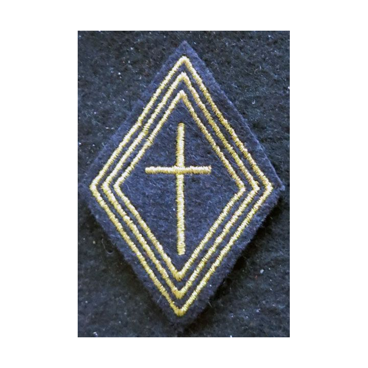LOSANGE DE BRAS MODÈLE 45 : aumônier catholique Légion étrangère fil or (laminette)