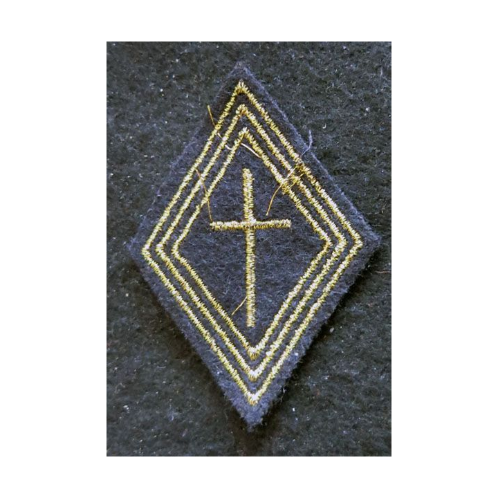LOSANGE DE BRAS MODÈLE 45 : aumônier catholique Légion étrangère fil or (laminette)