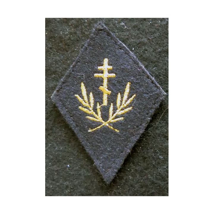 LOSANGE DE BRAS MODÈLE 45 : aumônier orthodoxe fil or (laminette)