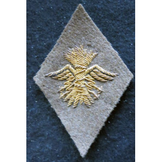 LOSANGE DE BRAS MODÈLE 45 : Ecusson d'ingénieur militaire 1° modèle avant 1958 en cannetille or
