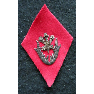 LOSANGE DE BRAS MODÈLE 45 : Ecusson d'ingénieur militaire de fabrication, production d'armement en cannetille or