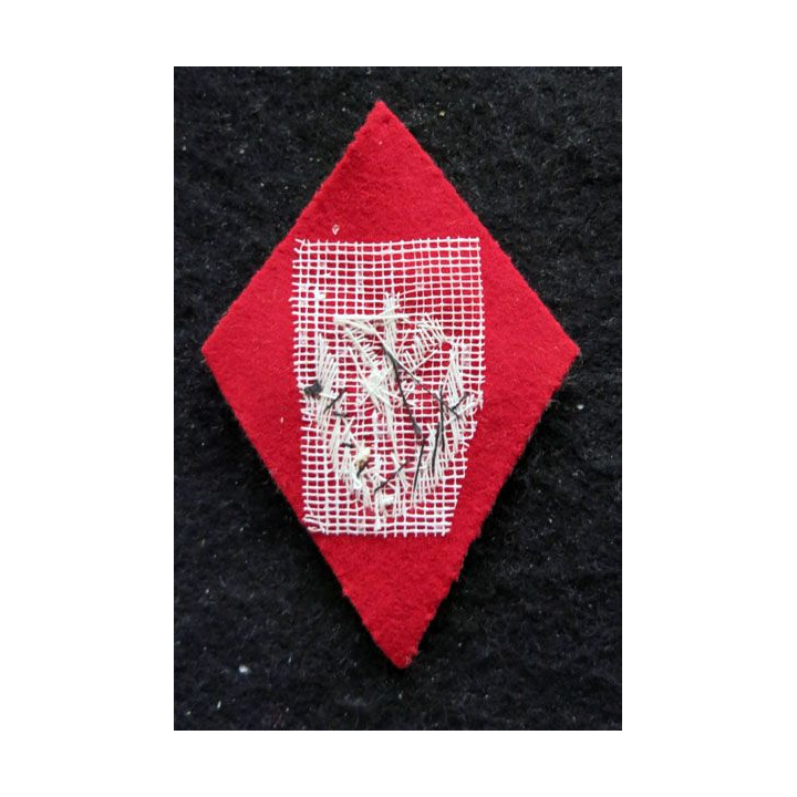 LOSANGE DE BRAS MODÈLE 45 : Ecusson d'ingénieur militaire de fabrication, production d'armement en cannetille or