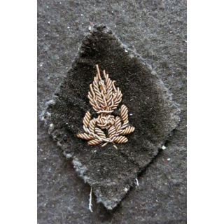 LOSANGE DE BRAS MODÈLE 45 : Ecusson d'officier greffier, justice Militaire en cannetille or