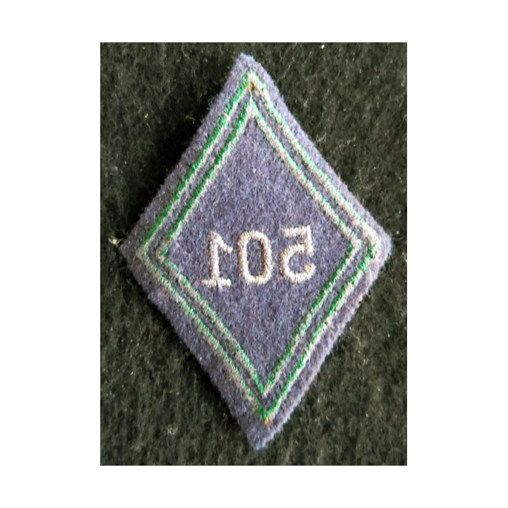 LOSANGE DE BRAS MODÈLE 45 : Ecusson sous officier 501° régiment de chars de combat