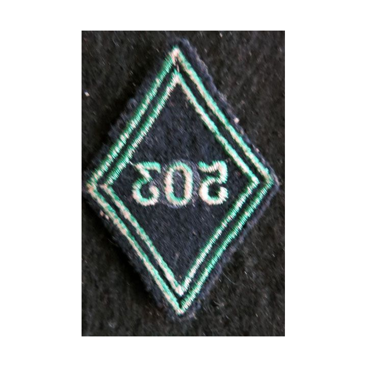 LOSANGE DE BRAS MODÈLE 45 : Ecusson troupe 503° régiment de chars de combat