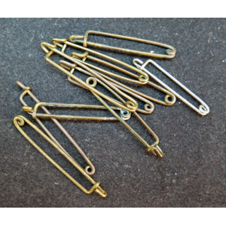 MILITARIA : lot de 10 épingles en laiton de dimensions variées