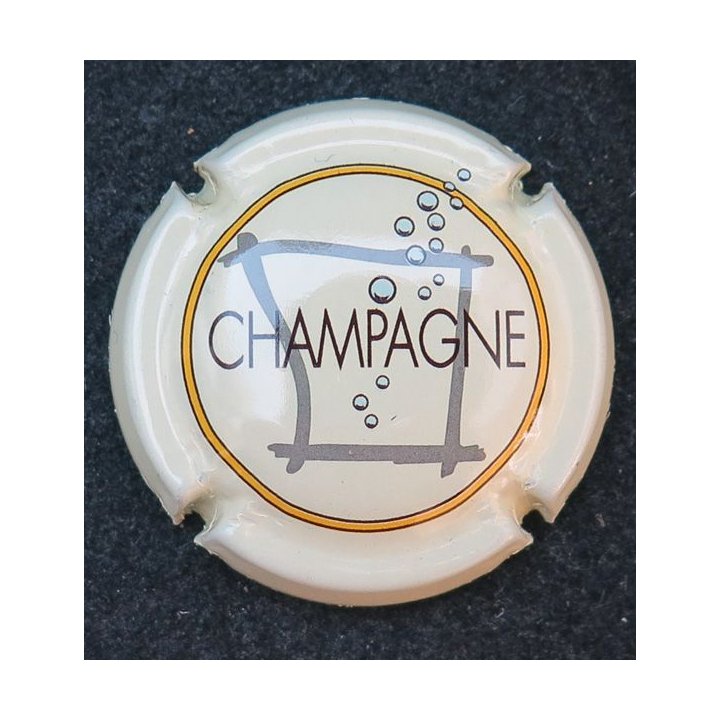 Capsule Muselet de champagne générique n° 717e contour crème pâle