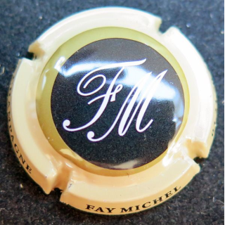 Capsule Muselet de champagne Faÿ Michel n° 41f jaune crème