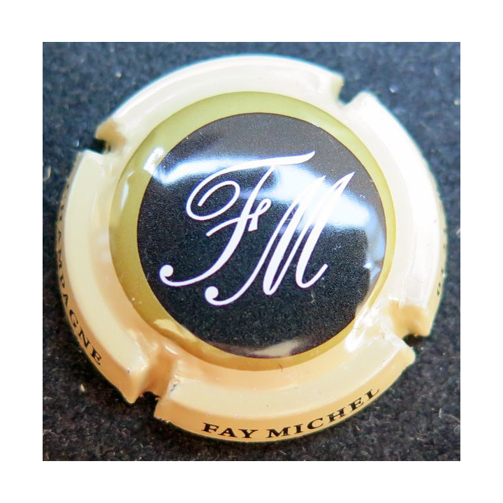 Capsule Muselet de champagne Faÿ Michel n° 41f jaune crème