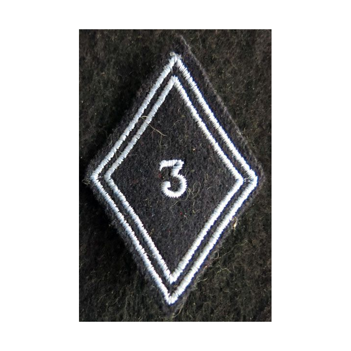 LOSANGE DE BRAS MODÈLE 45 : Ecusson troupe 3° régiment de hussards FFA 2° type