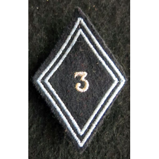 LOSANGE DE BRAS MODÈLE 45 : Ecusson sous officiers 3° régiment de hussards FFA 2° type